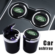 「 Party Store 」 Aluminum Car Ashtray With LED Light Auto Logo Styling Accessories For Land Rover Range Rover Discovery 3 Guardian 2 Evoque Velar