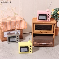 Xo1:12 Miniatur Rumah Boneka Televisi Mini Vintage Model Tv Furniture
