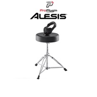Alesis Drum Essentials ชุดอุปกรณ์เสริมกลองไฟฟ้า เก้าอี้เบาะทรงกลมหนังคุณภาพ + หูฟัง Monitor Studio เกรดพรีเมียม (ProPlugin)