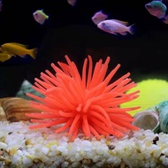 Aquarium Silicone Simulation Sea Anemone Sea Urchin Color Artificial Coral Plant Fish Tank Ornament 