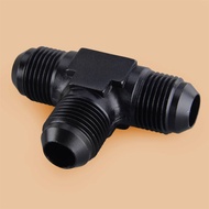 Car Fuel Hose Line 3-Way Tee T-Piece Fitting Adapter AN6 6-AN Male to 2X AN6 6-AN Male Connector