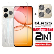 For Realme15T 2 in 1 Screen Protector Tempered Glass Film For Realme 15 T 15T 1 5 Realme15T Realme15