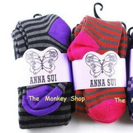 ．絕對全新正品 Anna Sui 基本款三色條紋毛料褲襪 ( 共三款 )．