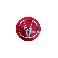 Acura 4pcs 69mm Red Wheel Center Caps Chrome Emblem Fits Most Models