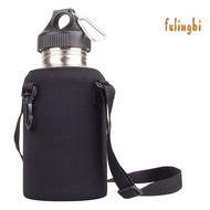 (fulingbi)2L/2000ml Travel Stainless Steel Tea Water Bottle Carrier Insulated Bag Holder