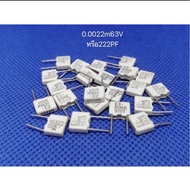 C Poly Value 0022M/63V Or 222pf/63V 2.2nf Pack Of 20 Width 5 Mm.
