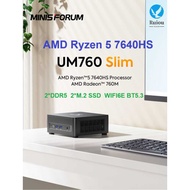 MINISFORUM UM760 Slim AMD Ryzen 5 7640HS Mini PC Windows 11 DDR5 32GB 1TB SSD WiFi 6E BT5.3 2.5G Lan