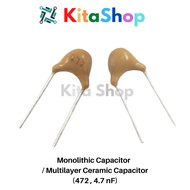 Monolithic Capacitor / Multilayer Ceramic Capacitor (472 , 4.7 nF)