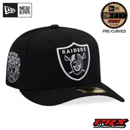 NEW ERA 59FIFTY FITTED LAS VEGAS RAIDERS CHAMPIONS BLACK PRIME EDITION PRE-CURVED HAT CAP