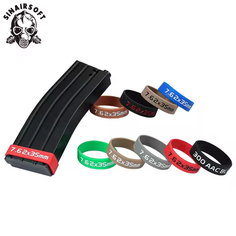 Tactical Magazine Marking Band Airsoft Rifle Elastic Mag Rubber Ring For 7.62MM Nato 300 ACC BLK Air