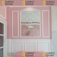 Wall Decor Mirror 84x56 – Non Bevel Wainscoting Model, Aesthetic & Modern Broken Guarantee