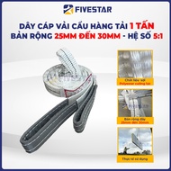 1 ton cargo crane fabric cable - Width from 25mm to 30mm - Ratio 5:1 - White - All lengths from 1M t