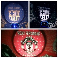 Custom Football Club Projector Night Light + Name