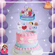 Bts | BT21 Cake topper | customize cake topper | souvenir topper [set] 15 pcs | Bts cup cake toppers | cake decoration | hdsph