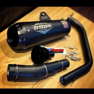 Knalpot Racing XSR 155 Original Triton Exhaust type Maestro model Underbelly Fullsystem Free DB Kill