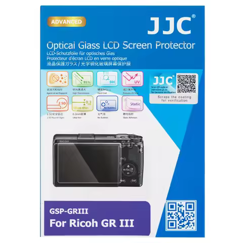 JJC GR III HDF Screen Protector for Ricoh GR IIIx HDF GR3x GR3 HDF Digital Camera Ultra-Thin 0.3mm 9