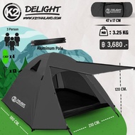 เต็นท์ K2 รุ่น Delight ขนาดนอน 3 คน by Jeep Camping