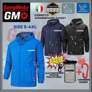 COMOTO Unisex Jacket Windproof Jacket Motor (S-5XL) Waterproof Breathable Thin Sportswear Windbreake