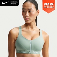 Nike Womens Indy High Support Padded Front-Zip Sports Bra - Steam [HQ2752-006]