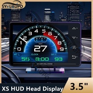 XS OBD2 GPS HUD Head Display 3.5" LED Screen Speedometer Touch Button Alarm Functions Type-C Connect