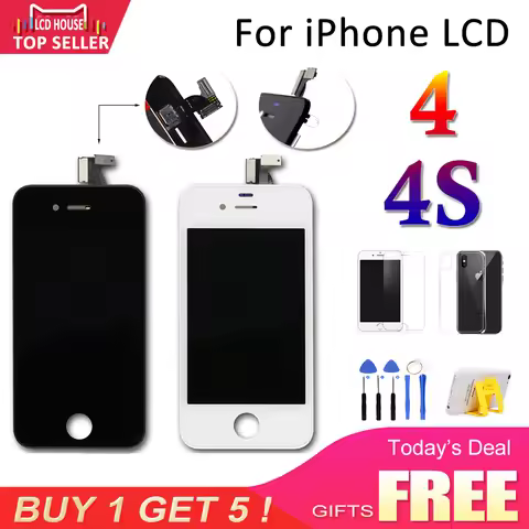 Grade AAA+ LCD Screen For iPhone 4 4S LCD Touch Digitizer Screen Replacement Assembly Complete Displ