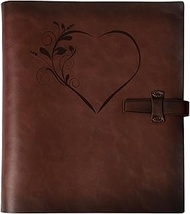 Photo Album 4x6 200 Photos, Large Capacity Leather Photo Albums 200 Pockets, Travel Family Wedding K