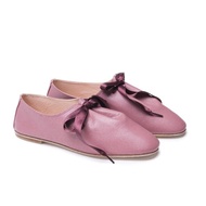 義大利手工製 BETTA 小精靈綁帶鞋 粉紫