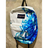 TAS RANSEL JS JANSPORT SPORT BAGS ABSTRACT MOTIF ORIGINAL WHITE BLUE BACKPACK / TAS RANSEL JS JANSPO