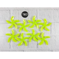 4 Pair Gemfan D51 Ducted 51mm 2019 5 Blade 2" Propeller - Yellow