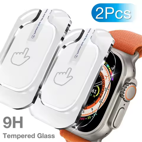 2Pcs For Apple Watch Ultra 2 3 Ultra2 Ultra3 49mm Tempered Glass Film With Alignment Tool Easy Insta