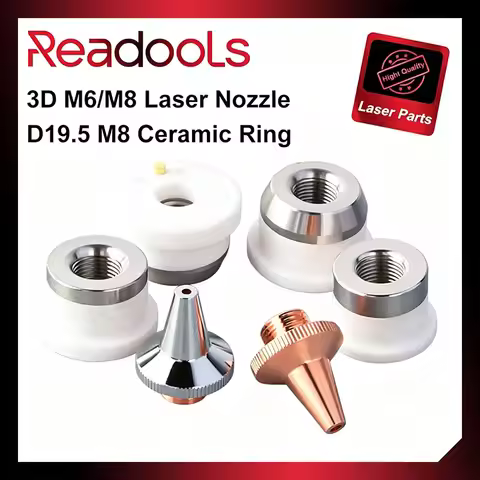 3D Laser Nozzle M8 D15 H19 1.0 1.2 1.5 2.0 2.5 3.0 Laser Cutting Nozzle for Raytools BM110 Ospri Boc