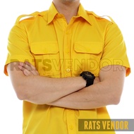 Ratsvendor Kemeja PDL Kemeja Lapangan Kemeja Outdoor Lengan Pendek Warna Kuning