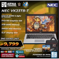 Laptop NEC VK23TB-T  Intel Core i5 6200U 2.3ghz 4gb 500GB HDD(6th Generation)