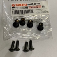 YAMAHA Y125/Y125Z/Y125ZR/LC135 NEW V4 V5 COWLING SCREW SET VISOR WINDSHIELD SCREW CAP SKRU ORIGINAL