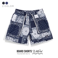 WhiteSand - Men Boardshorts กางเกงขาสั้นผู้ชาย ลาย Mix-Bandana ชุดไปทะเล กางเกงว่ายน้ำ