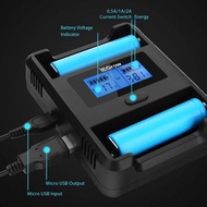 USB 雙槽通用 3.7v 18650 鋰電池充電器  bmsmckp USB Dual Bay Universal 3.7v 18650 Lthium Battery charger 磁吸充電 US