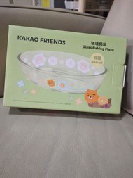 Q15  : 萬寧加錢換購   全新KAKAO FRIENDS GLASS BAKING PLATE 高硼硅玻璃烤盤650亳升 可受熱温度-20至400度，可抵𣊬間温差120度，可入微波爐及焗爐  煮