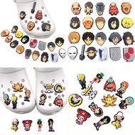 Cartoon One Piece Jibbitz Luffy Jibits for Croc Pin Attack on Titan Shoe Charms Japanese Anime Croc Jibbits for Women Shoes Accessories Decoration