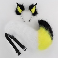 Halloween Hand-Made Fox Ear Headband Set cosplay Headwear Simulation Fox Tail Animal Ear Animal Tail