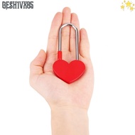 GESH1VX65 Heart Padlock, with No Key 3.5 Inch 50mm Love Lock, Tourist Attractions Multicolor Zinc Si