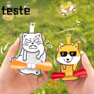 Upgrade Egg Cat Keychain, Capybara Push Cartoon Keychain, Double-leaf Egg Fan Keychain Bag Accessori