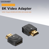 CCS Mini HDMI-compatible to HDMI-compatible Adapter 8k@60hz HD-compatible Output Portable No Delay Plug And Play Converter with Indicator Light for TV Laptop