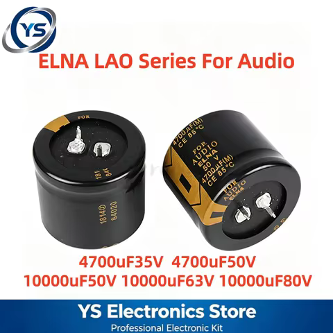 ELNA LAO For Audio 4700UF 10000UF 35V 50V 63V 80V 50V10000UF 63V10000UF 80V10000UF Hifi Filter Ampli