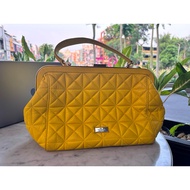 Preloved Kate Spade New York Handbag Wanita Original Premium Branded Yellow Leather Shoulder Bag