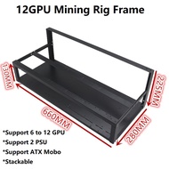 6 to 12 GPU Mining Rig Frame Open Air GPU Rack Graphic Card Bracket