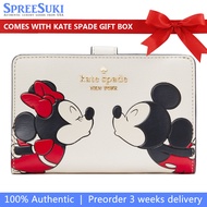 Kate Spade Wallet In Gift Box Disney X Kate Spade New York Minnie Medium Compact Bifold Wallet Parch