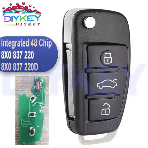DIYKEY For Audi A1 Q3 2012 2013 2014 2015 2016 Integrated 48 Chip P/N: 8X0837220 8X0837220D Smart Ke