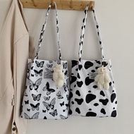 PROCURE AUCTION73ON5 Leopard Print Casual Tote Bag Cow Pattern Zebra Pattern Print Handbag Reusable Butterfly Leopard Shoulder Bag Women