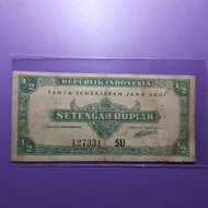 TERMURAH uang kuno setengah rupiah ori 1945