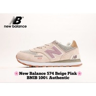 New New Balance 574 Beige Pink ML574LCC 100% Authentic Shoes/New Balance Women's Sport Shoes 2F4V